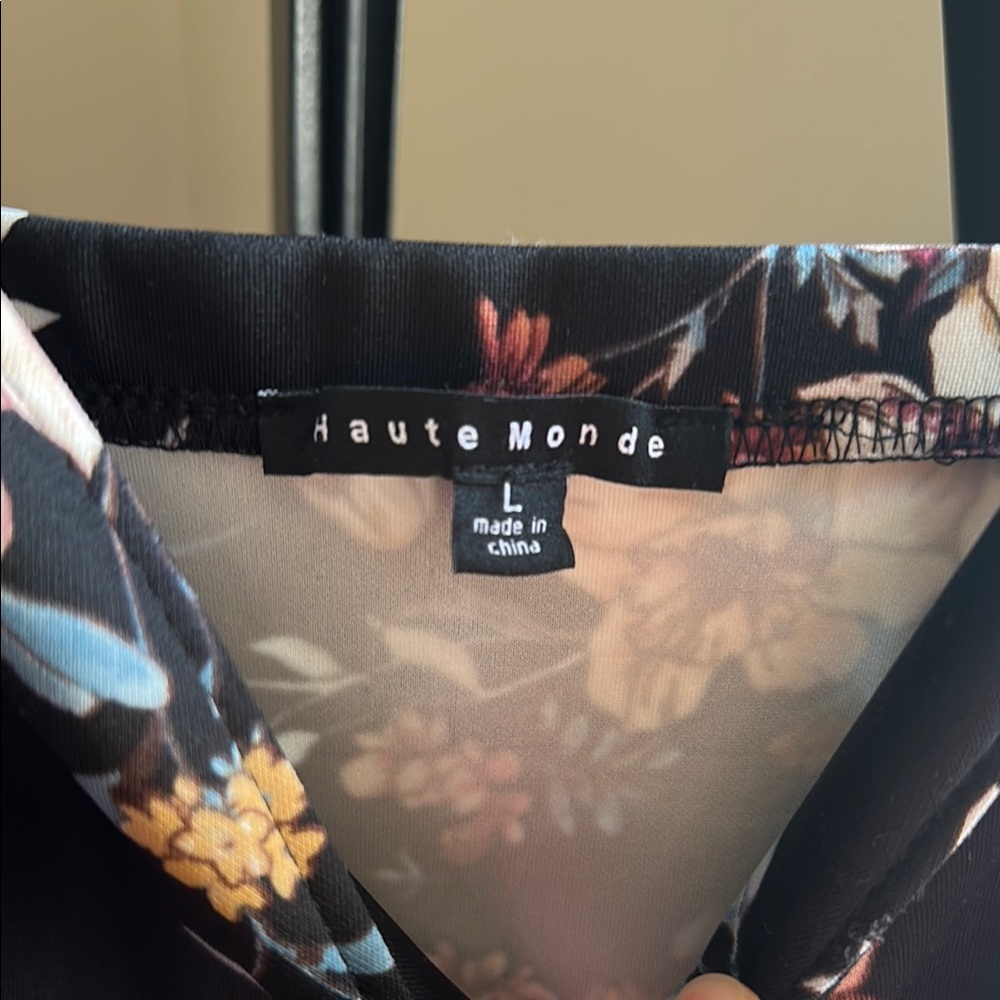 Haute Monde Black Mini Slip Dress Spaghetti Strap - Picture 3 of 5